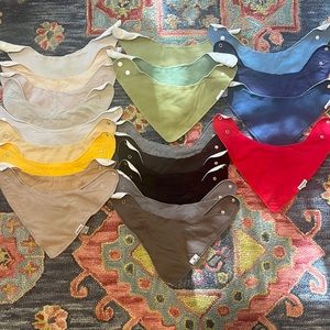 lot of 22 solid drool bibs